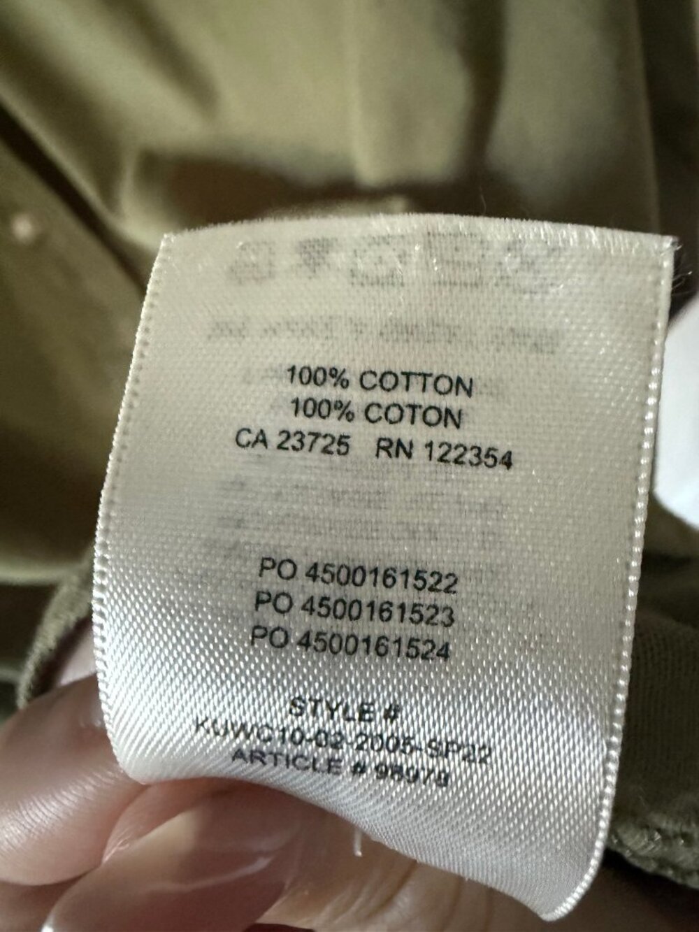 Denim Forum Aritzia | Khaki The Jane Longsleeve Shirt | Oversized Button | Small - Picture 8 of 10